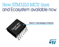 ST, 전력 민감형 디바이스의 효율을 향상시키는 새로운 STM32L0 MCU 라인 및 개발 에코시스템 출시